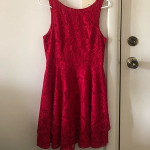 Red floral dress. Cute. Never worn.